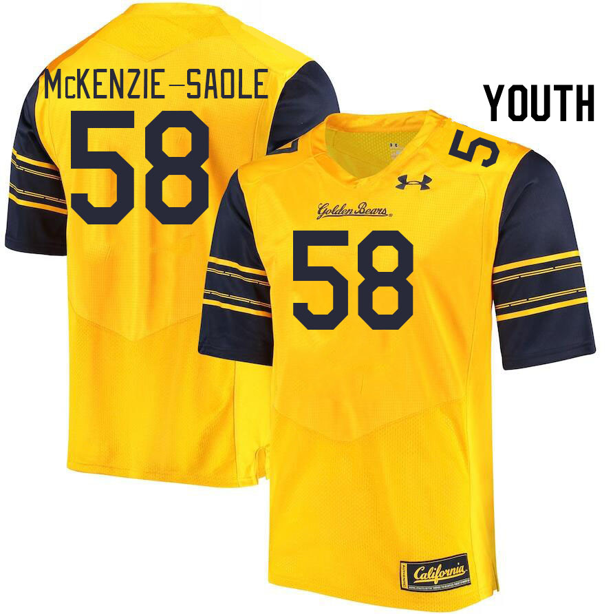 Youth #58 Stanley McKenzie-Saole California Golden Bears College Football Jerseys Stitched Sale-Gold